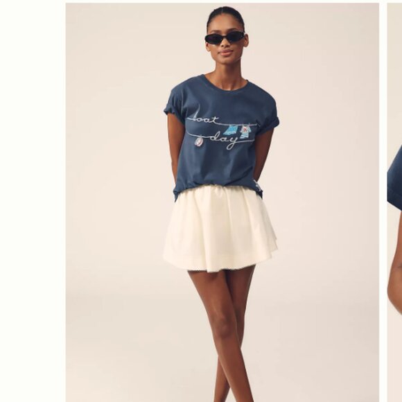 Anthropologie Letluv Summer Day Graphic Tee - Boat Day Size M NWT - Picture 3 of 12